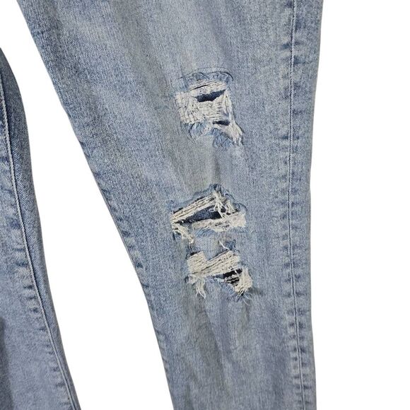Stylish Blue DistressedHigh Waist h&m Skinny Jeans - Picture 3 of 13